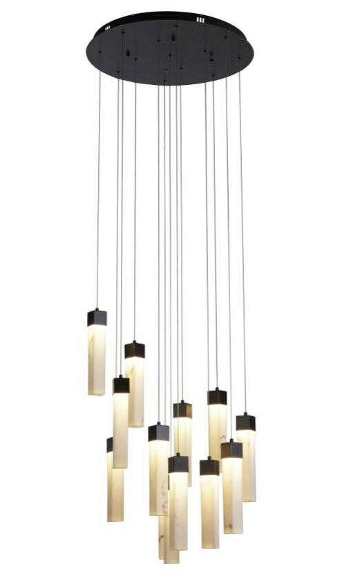 PENDELLEUCHTE Moonbeam 60/300/60 cm  - Messingfarben, Design, Glas/Metall (60/300/60cm)