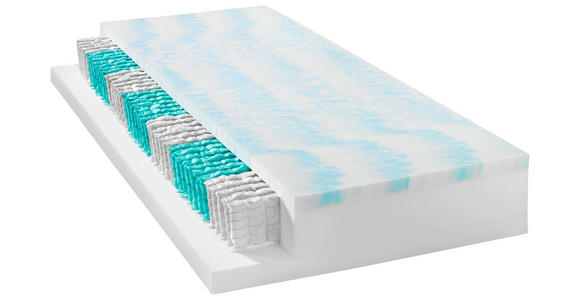 TASCHENFEDERKERNMATRATZE 90/200 cm Höhe ca. 25 cm  - KONVENTIONELL, Textil (90/200cm) - Xora