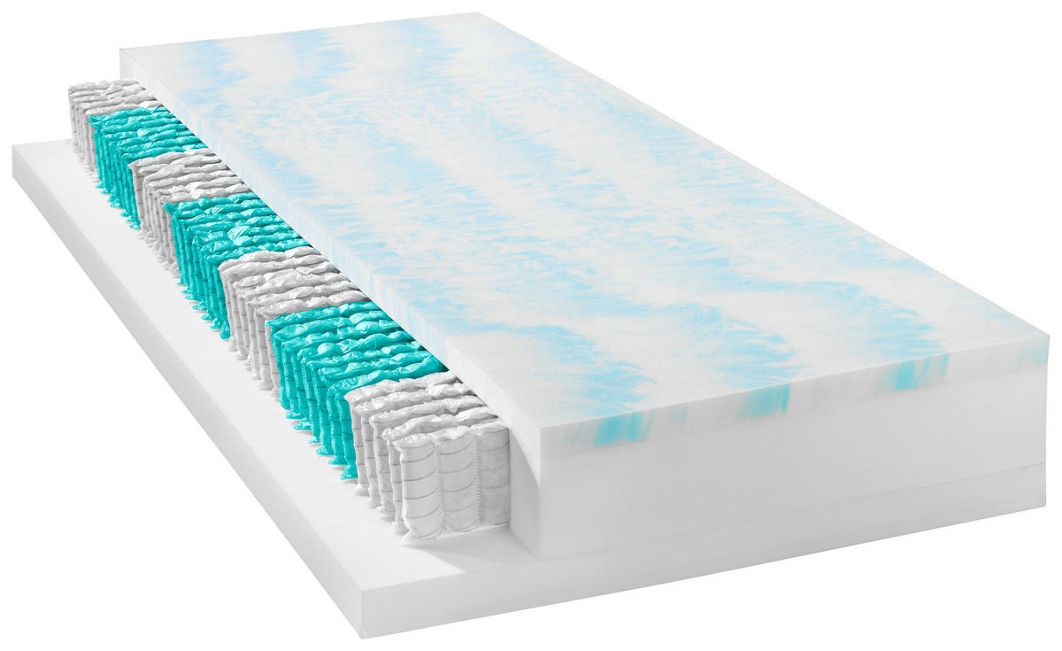 TASCHENFEDERKERNMATRATZE 90/200 cm Höhe ca. 25 cm  - KONVENTIONELL, Textil (90/200cm) - Xora