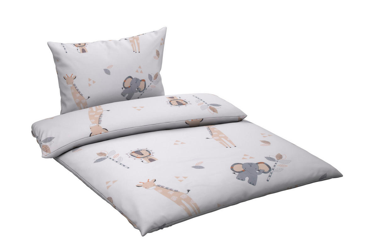 DETSKÉ OBLIEČKY SAFARI 100/135 cm  - sivá/béžová, Trend, textil (100/135cm) - Avelia