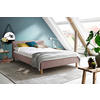 POLSTERBETT 120/200 cm,  in Altrosa,  - Eichefarben/Altrosa, Design, Holz/Textil (120/200cm) - Livetastic