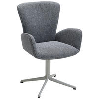 ARMLEHNSTUHL  in Eisen Jacquard, Flachgewebe  - Dunkelgrau/Grau, Design, Textil/Metall (63/92/63cm) - Valdera