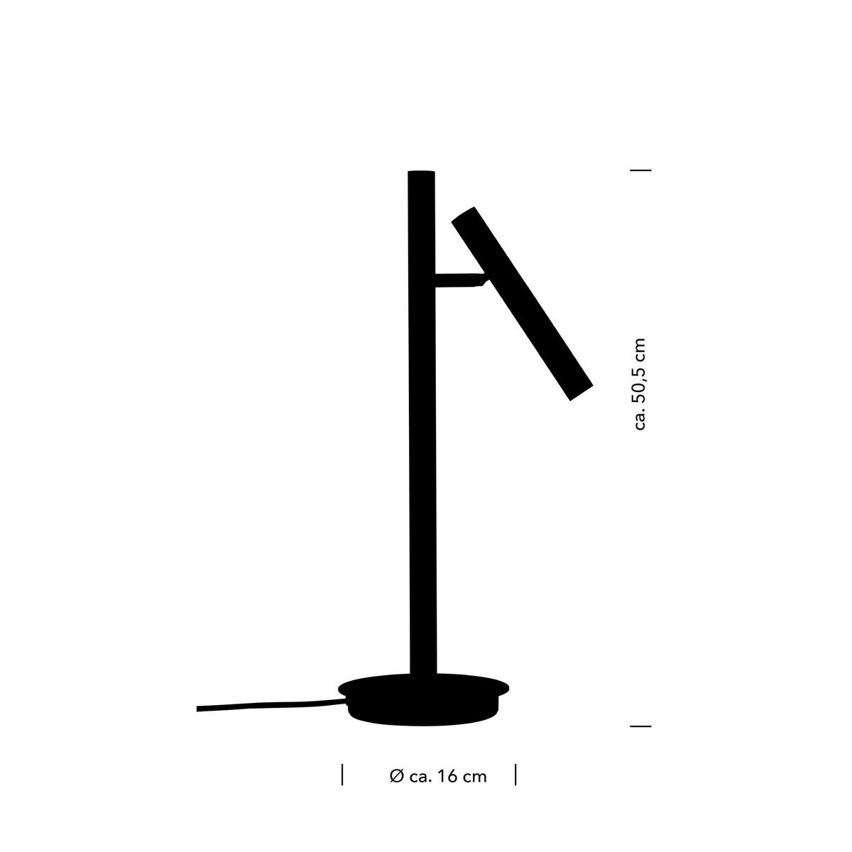 LED-TISCHLEUCHTE Arne 16/50,5 cm   - Bronzefarben, MODERN, Metall (16/50,5cm) - elements by BANKAMP