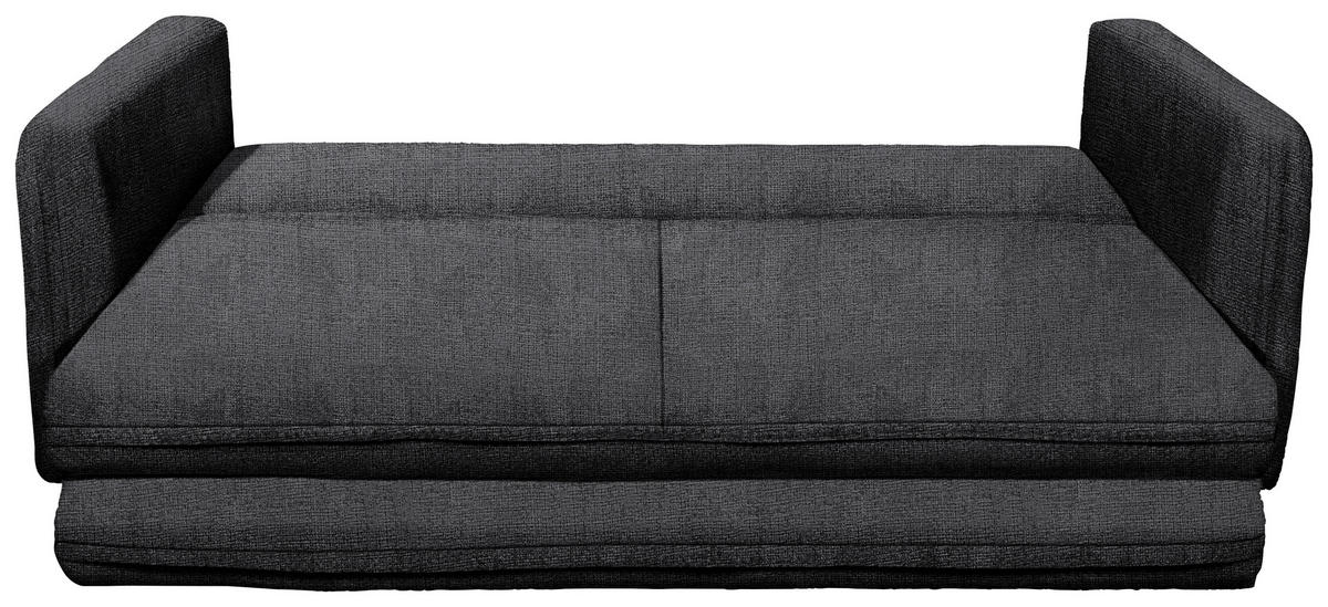 SCHLAFSOFA in Mikrovelours Schwarz  - Schwarz, KONVENTIONELL, Kunststoff/Textil (237/94/117cm) - MID.YOU