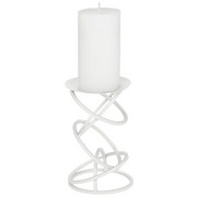 KERZENHALTER - Weiß, Design, Metall (11,5/18,5cm) - Ambia Home