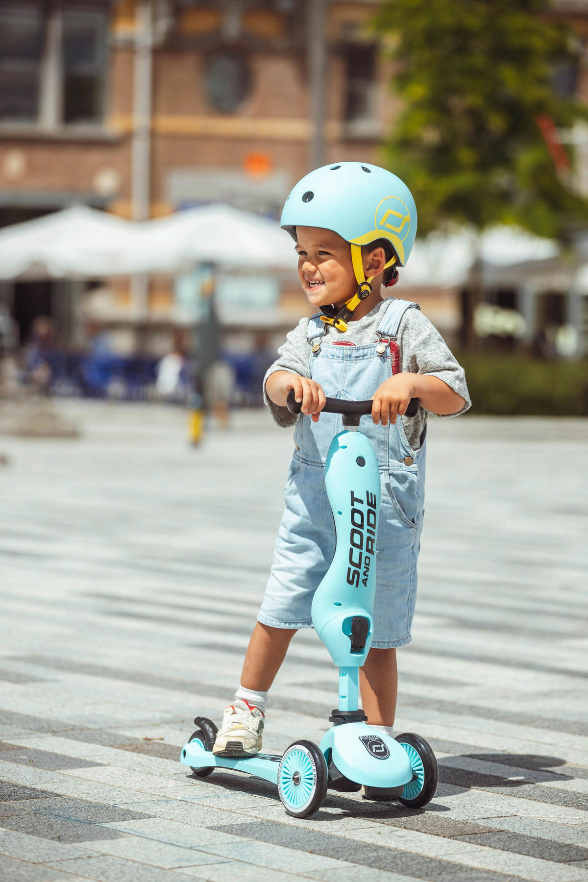 LAUFRAD/KINDERSCOOTER 2in1 Highwaykick 1  - Hellblau, Trend, Kunststoff/Metall (24/37/55cm) - Scoot and Ride