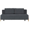 SCHLAFSOFA Bouclé Anthrazit  - Anthrazit/Naturfarben, Design, Holz/Textil (211/88/102cm) - Niels Andersson