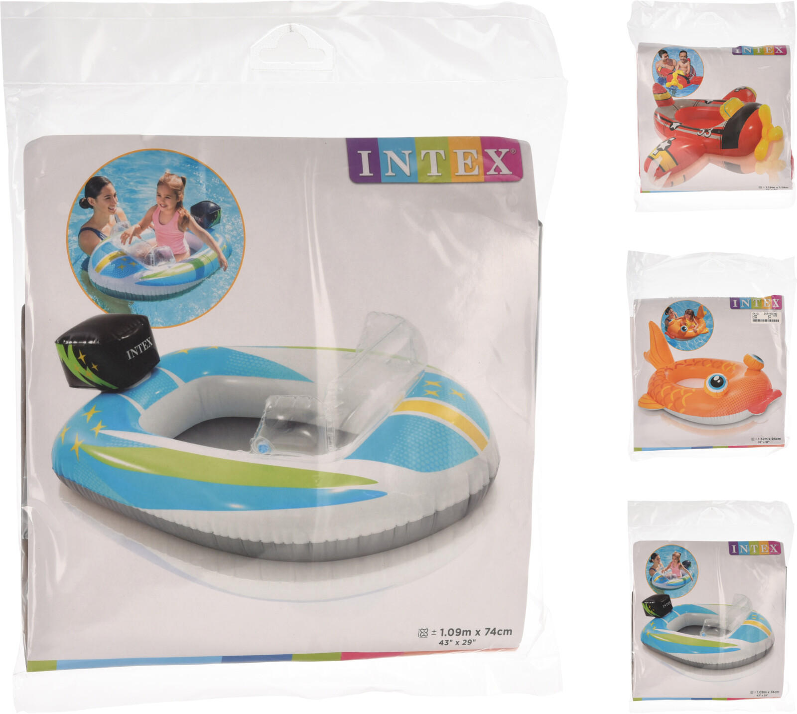 GUMMIBÅT  - multicolor, Basics, plast (107-117/74-107cm)