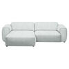 ECKSOFA in Webstoff Hellgrau  171/265 cm  - Hellgrau/Schwarz, Design, Kunststoff/Textil (171/265cm) - home24