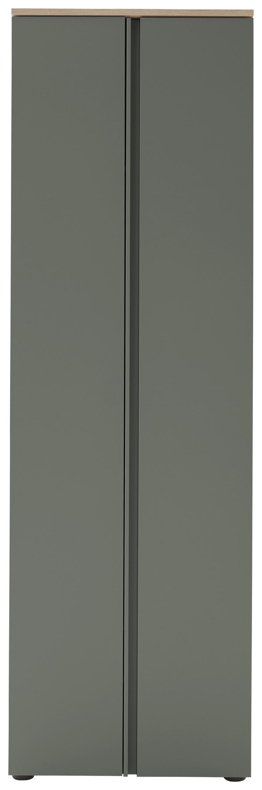 GARDEROBENSCHRANK  in 60,2/191,6/38 cm  - Eichefarben/Schwarz, Design, Holzwerkstoff/Kunststoff (60,2/191,6/38cm) - Voleo