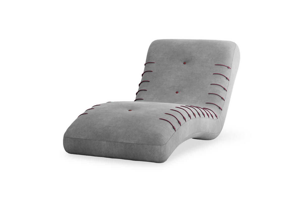 LIEGE STRIPE in Grau  inkl. Relaxfunktion  - Schwarz/Grau, Design, Kunststoff/Textil (83/80/172cm) - MID.YOU
