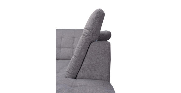 ECKSOFA Dunkelbraun Chenille  - Chromfarben/Dunkelbraun, KONVENTIONELL, Kunststoff/Textil (260/205cm) - Carryhome