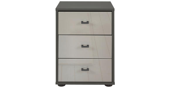 NACHTSCHRANK 40/64/43 cm - Schieferfarben/Grau, KONVENTIONELL, Glas/Holzwerkstoff (40/64/43cm) - Novel