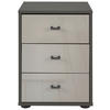 NACHTSCHRANK 40/64/43 cm  - Schieferfarben/Grau, KONVENTIONELL, Glas/Holzwerkstoff (40/64/43cm) - Novel