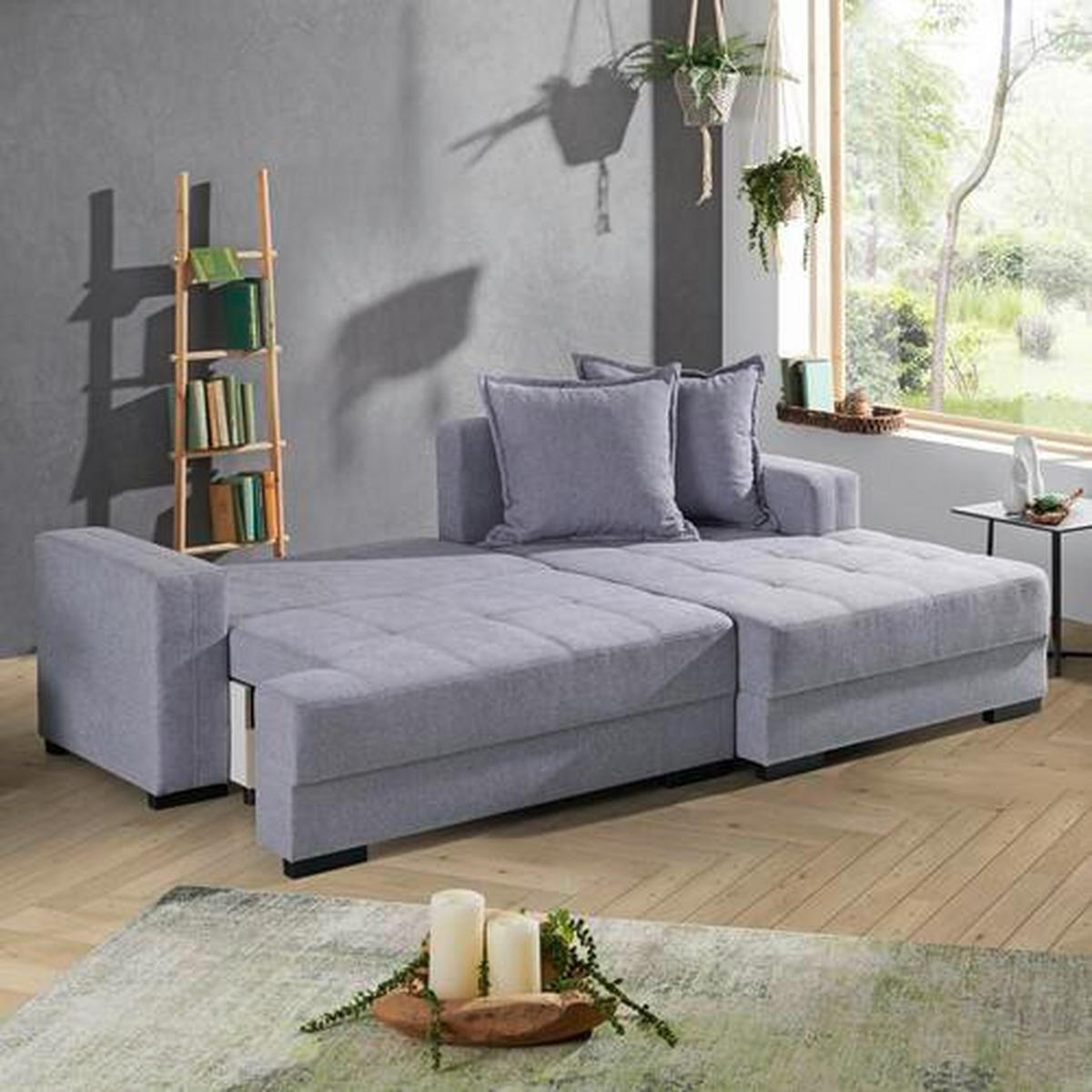 ECKSOFA in Webstoff Rot, Hellrot  238/148 cm  - Hellrot/Rot, KONVENTIONELL, Holz/Textil (238/148cm) - Carryhome