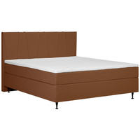 BOXSPRING-ÁGY 180/200 cm  terrakotta  - fekete/terrakotta, Modern, textil (180/200cm) - MID.YOU