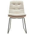 STUHL - Creme/Schwarz, Design, Textil/Metall (48/90/69cm) - Johann Jakob