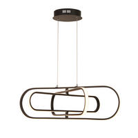 LED-PENDELLEUCHTE Clip 120/80/74,5 cm   - Schwarz/Weiß, Design, Kunststoff/Metall (120/80/74,5cm) - Searchlight