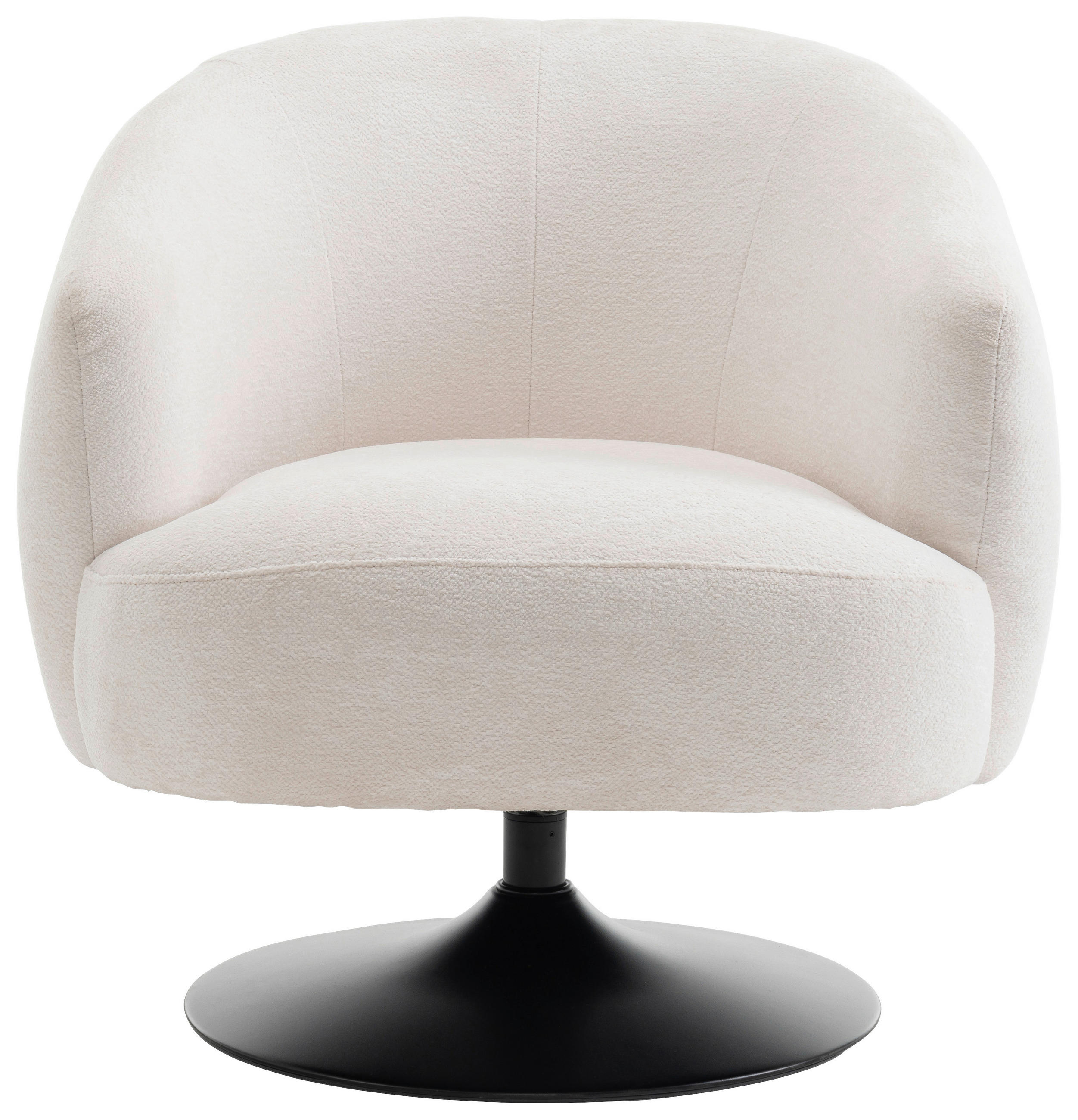 SESSEL Chenille Creme    - Creme/Schwarz, Design, Textil/Metall (78/76/83cm) - Carryhome