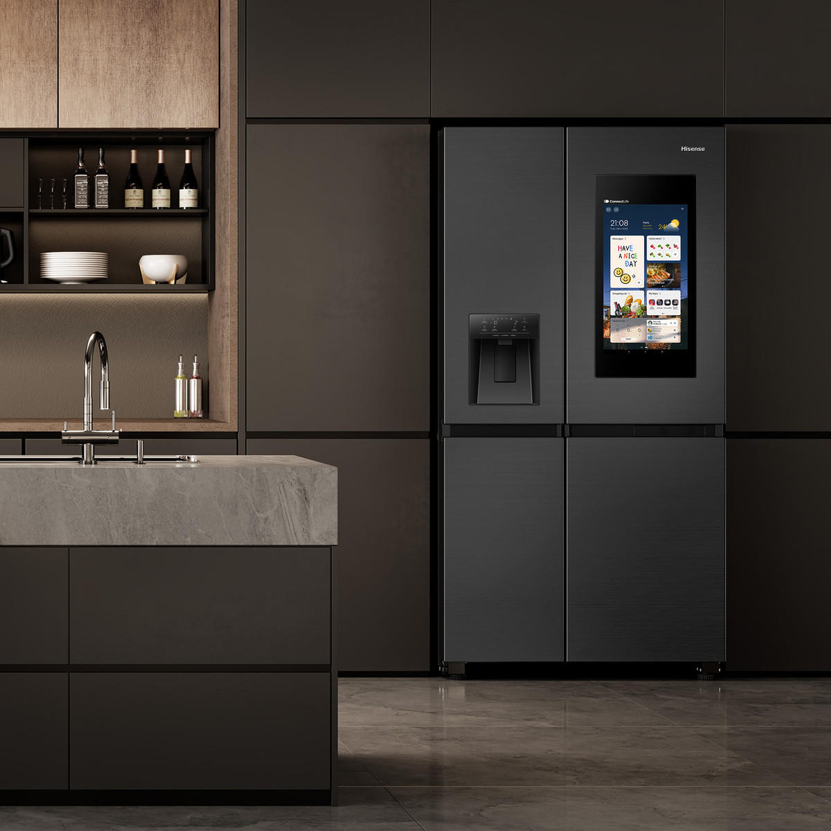 SIDE-BY-SIDE 91/179/73 cm RS9P628GPFE  - Schwarz, Trend (91/179/73cm) - Hisense