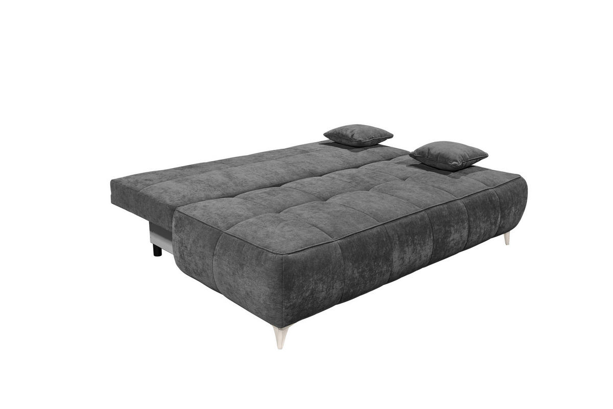 SCHLAFSOFA ELISA Webstoff Anthrazit  inkl. Bettkasten  - Kaschmir/Anthrazit, MODERN, Kunststoff/Textil (215/96/106cm) - MID.YOU