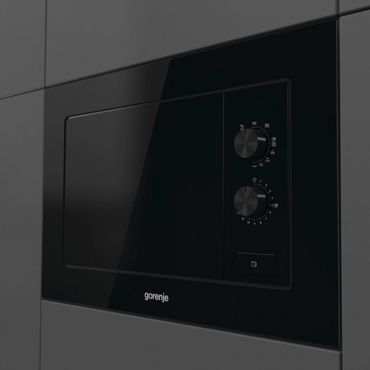 EINBAUMIKROWELLE BM171EG1B  - Schwarz, Basics, Glas/Metall (59,5/38,2/32cm) - Gorenje