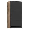 HÄNGESCHRANK 34/70/23 cm  - Eichefarben/Schwarz, Basics, Holzwerkstoff/Kunststoff (34/70/23cm) - MID.YOU