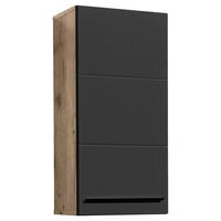 HÄNGESCHRANK 34/70/23 cm  - Eichefarben/Schwarz, Basics, Holzwerkstoff/Kunststoff (34/70/23cm) - MID.YOU