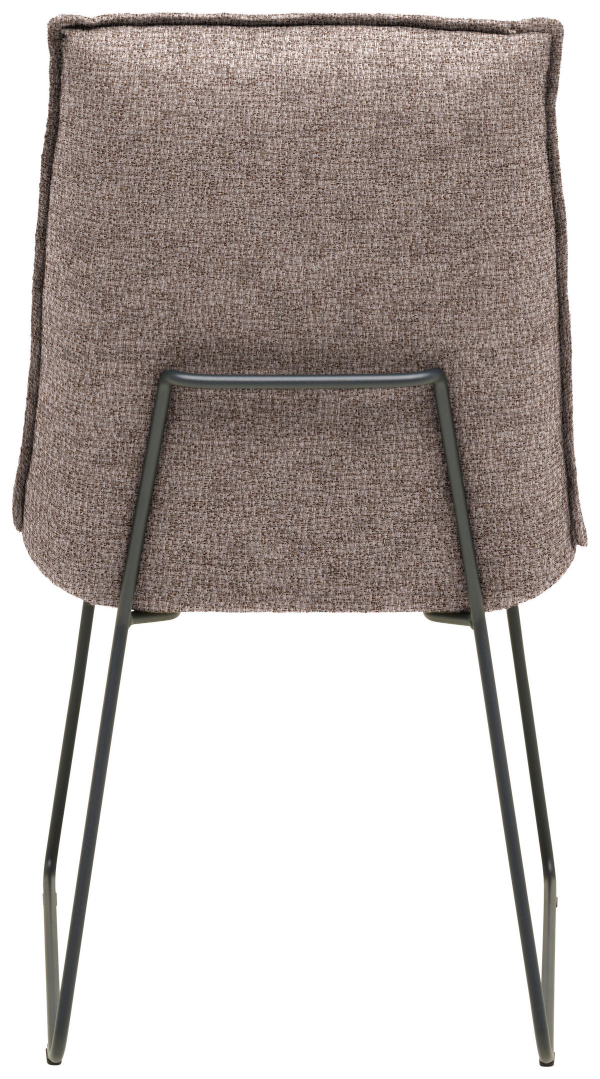 STUHL  Stoff-/Lederauswahl Webstoff  - Hellbraun/Graphitfarben, Design, Textil/Metall (52/85/66cm) - Cassando