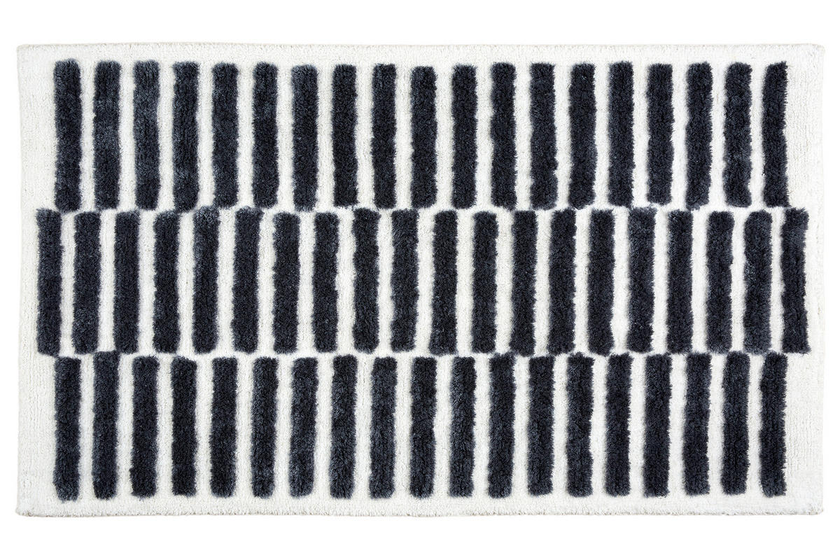 BADTEPPICH Barbados Schwarz 60/90 cm  - Schwarz, Basics, Textil (60/90cm) - Schöner Wohnen