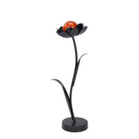 Floare Decorativă - portocaliu/negru, Basics, sticlă/metal (20,5/56/18cm) - Ambia Home