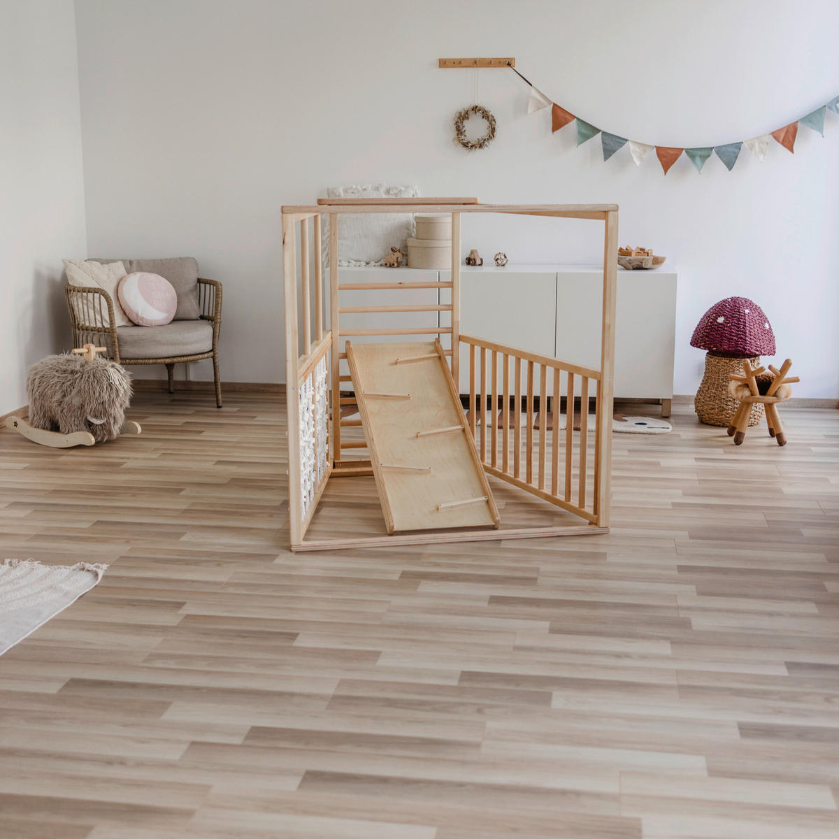 KLETTERGERÜST ZUBEHÖR - Birkefarben, Basics, Holz (112/40/7cm) - CLIFF