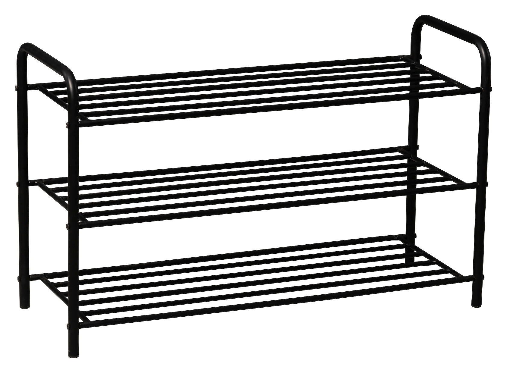 REGÁL NA BOTY, černá, 80/51/30 cm - černá, Design, kov (80/51/30cm) - Xora
