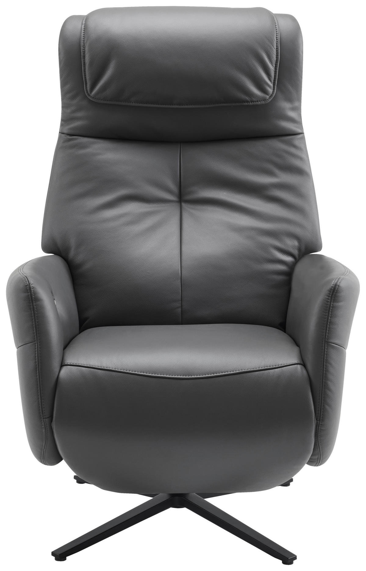 MASÁŽNÍ KŘESLO, kov, textil, kůže, černá, tmavě šedá - černá/tmavě šedá, Design, kov/textil (77/113/86cm) - Xora