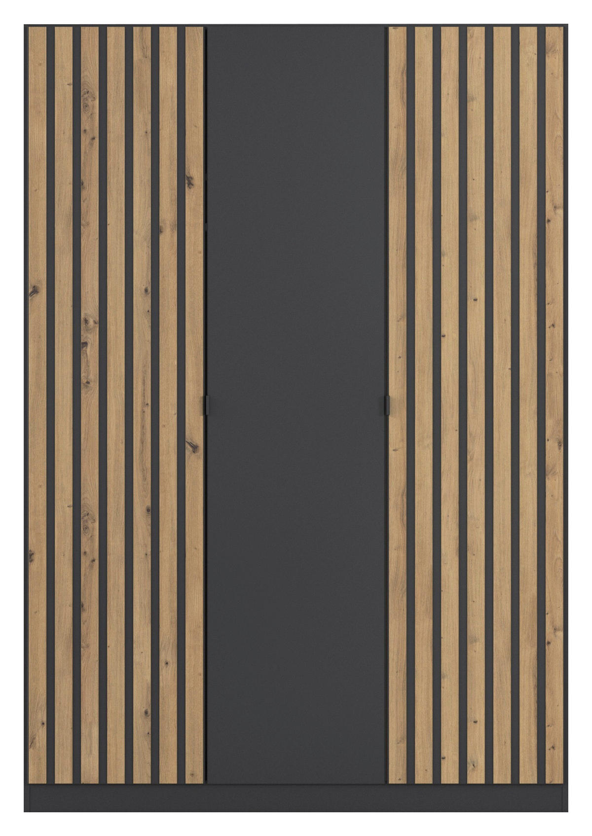 DREHTÜRENSCHRANK  in Grau, Eiche Artisan  - Eiche Artisan/Grau, MODERN, Holzwerkstoff/Metall (136/197/54cm) - Rauch Möbel