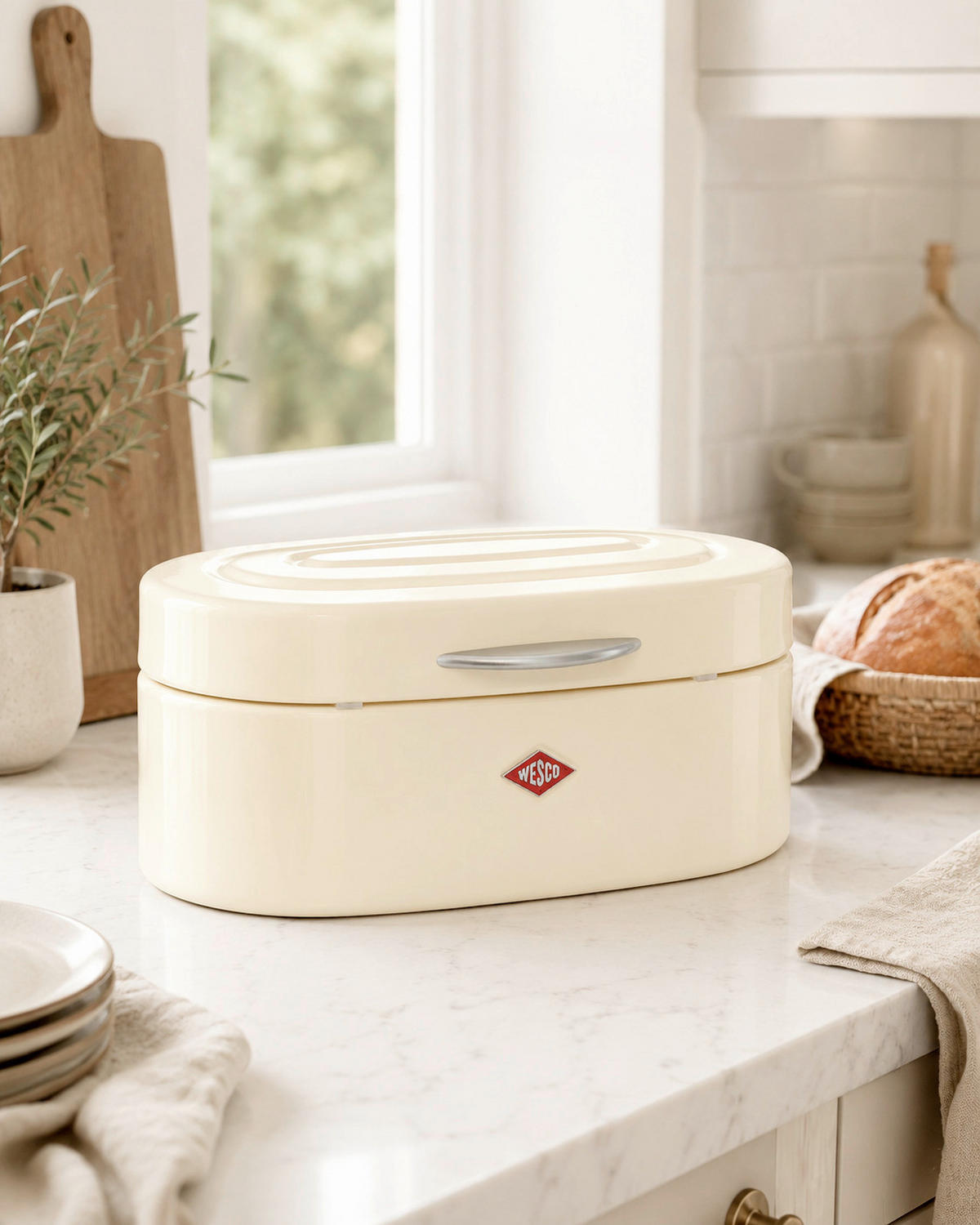 BROTKASTEN - Beige, KONVENTIONELL, Metall (22,5/13,6/10cm) - Wesco