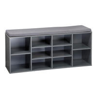 SCHUHSCHRANK Grau  - Grau, Design, Holzwerkstoff/Textil (103.5/48/29.5cm) - Kesper