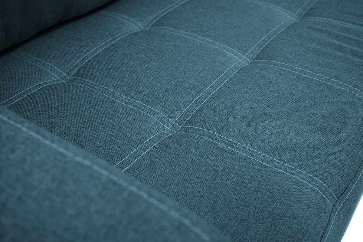 ECKSCHLAFSOFA  mit Mikrofaser Petrol  - Petrol/Schwarz, Design, Kunststoff/Textil (240/160cm) - Livetastic