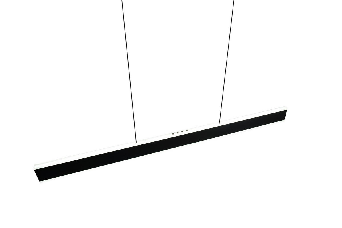 LED-HÄNGELEUCHTE 120/10/60-180 cm  - Schwarz/Weiß, Design, Kunststoff/Metall (120/10/60-180cm)