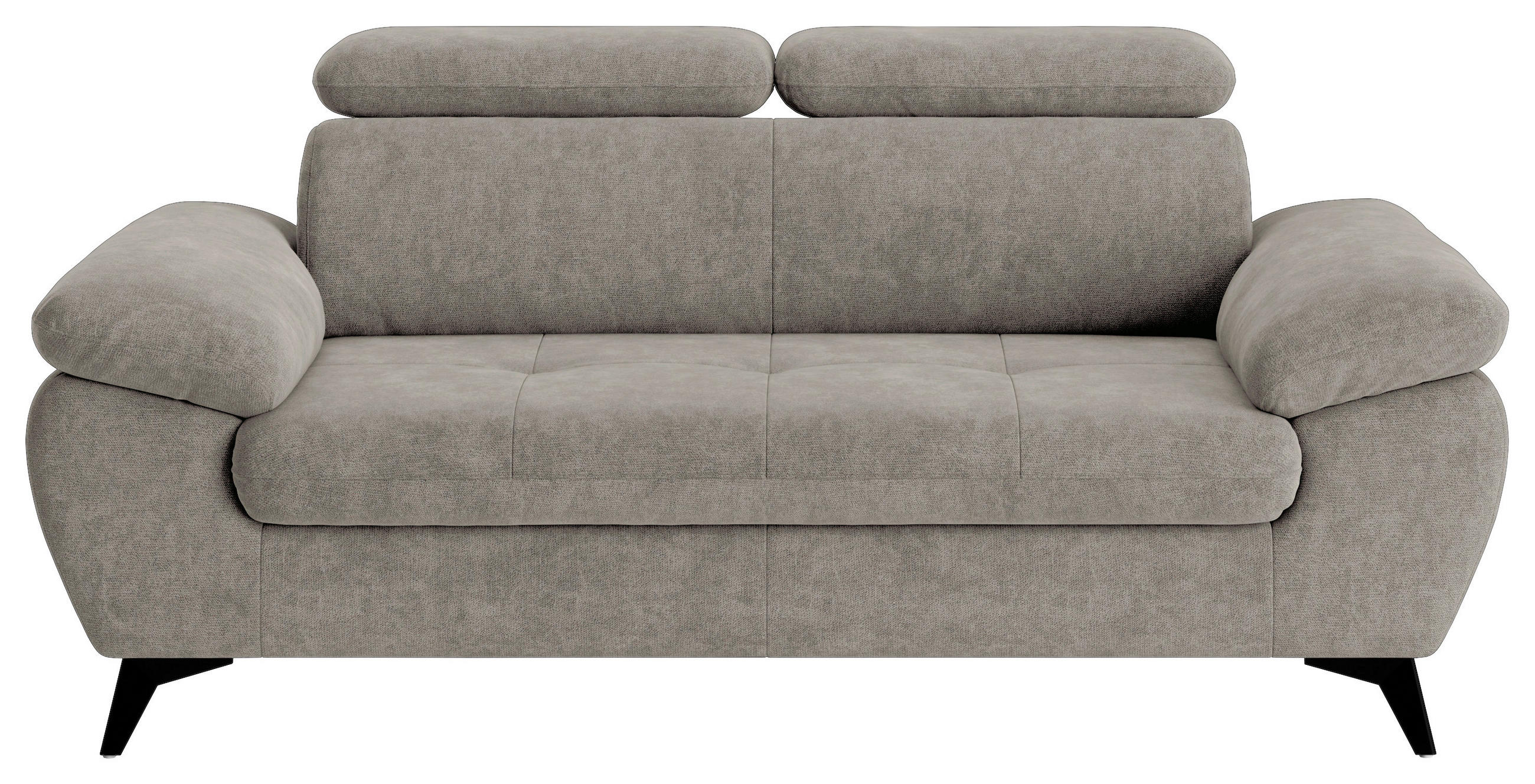 2-SITZER-SOFA in Schlammfarben  - Schlammfarben/Schwarz, Textil/Metall (194/84/100cm) - MID.YOU
