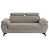 2-SITZER-SOFA in Schlammfarben  - Schlammfarben/Schwarz, Textil/Metall (194/84/100cm) - MID.YOU