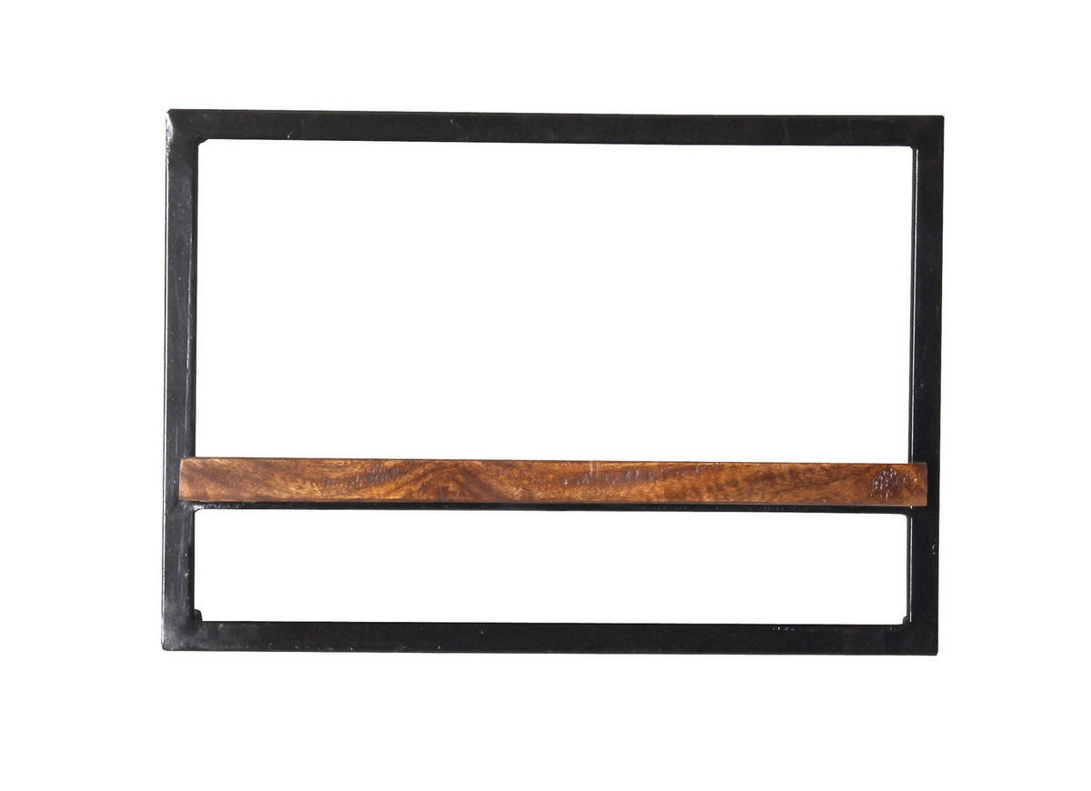 WANDREGAL 50/35/25 cm  - Schwarz/Naturfarben, Design, Holz/Metall (50/35/25cm) - MID.YOU