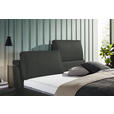 POLSTERBETT Matratze, Lattenrost Dunkelgrau 200/200 cm  - Hellbraun/Dunkelgrau, Design, Holz/Textil (200/200cm) - Johann Jakob