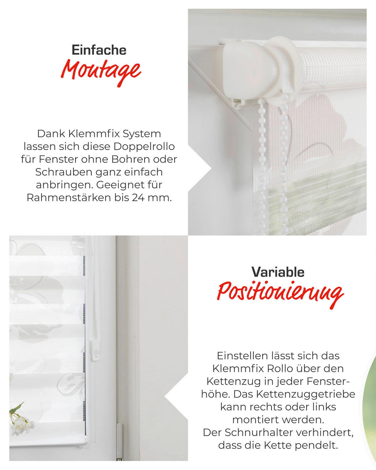 DOPPELROLLO  blickdicht  100/150 cm    - Weiß, Basics, Textil (100/150cm) - Schwöller