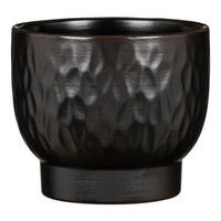 OBAL NA KVĚTINÁČ keramika, 15/15 cm - černá, Basics, keramika (15/15cm)