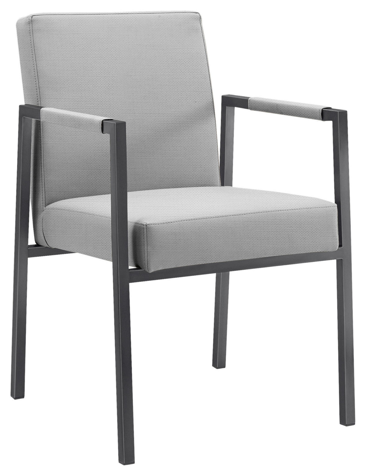 GARTENSTUHL Grau, Anthrazit  - Anthrazit/Grau, Design, Textil/Metall (63,5/87/55cm)