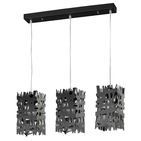 ZÁVĚSNÉ SVÍTIDLO, 55/100 cm  - černá, Design, kov (55/100cm)