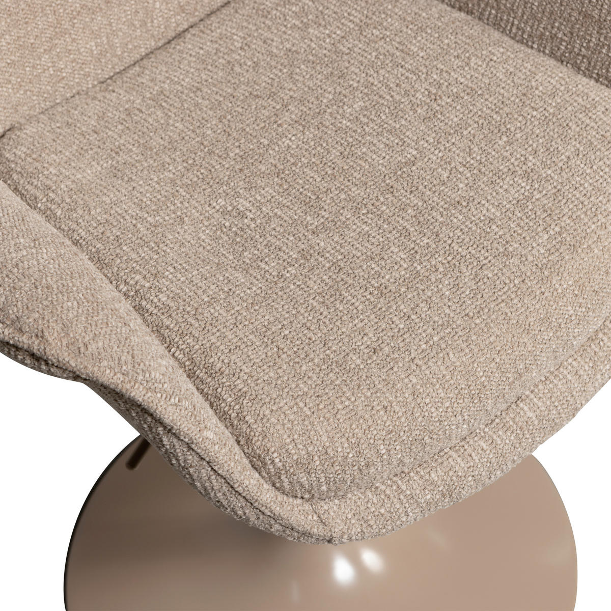 ARMLEHNSTUHL   Webstoff  - Sandfarben, MODERN, Textil/Metall (70/90/66cm) - Livetastic