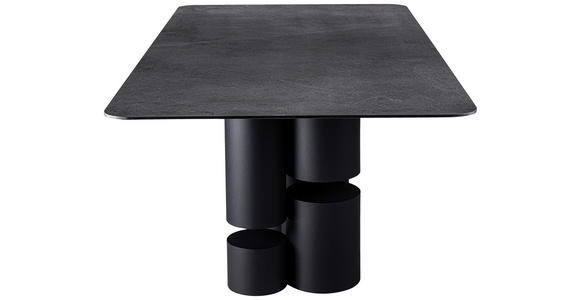 ESSTISCH in Metall, Keramik, Holzwerkstoff 200/100/76 cm  - Dunkelgrau/Schwarz, Design, Keramik/Holzwerkstoff (200/100/76cm) - Belluti