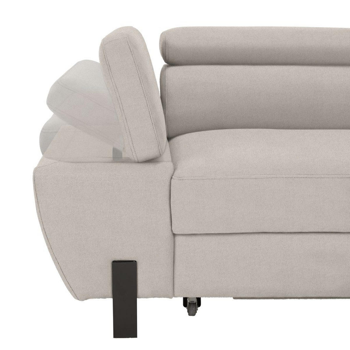 HÖRNSOFFA i vävt tyg beige  - beige/svart, Modern, metall/textil (277/90/93cm) - MID.YOU